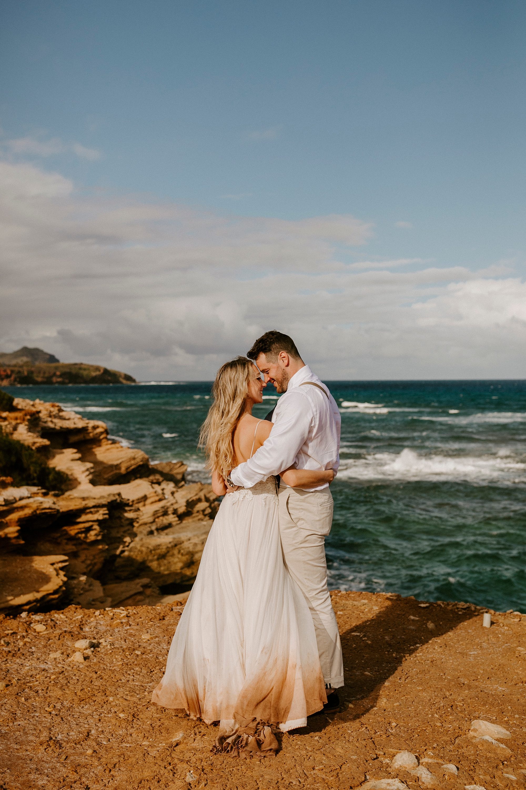 Kauai Hawaii Romantic Portraits Intimate Wedding